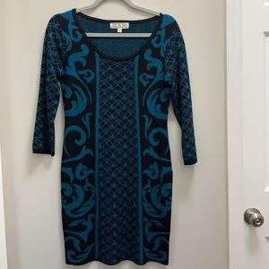 Pink Rose blue/black size small dress